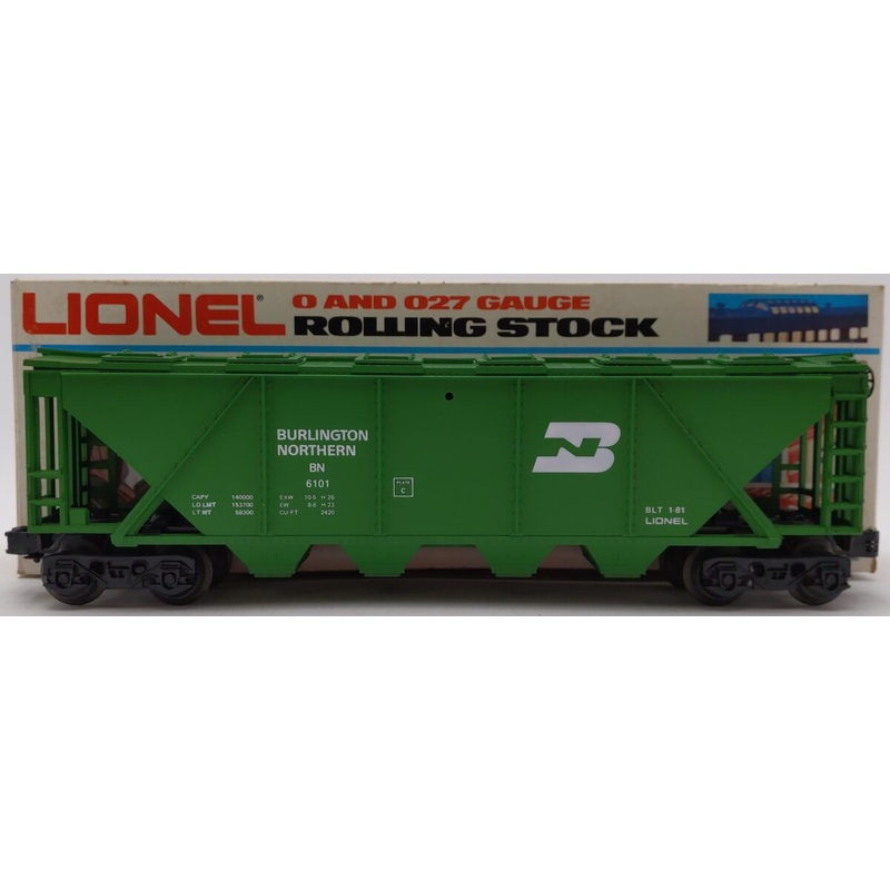 Lionel 6-6101 O Gauge Burlington Northern Covered Hopper EX/Box
