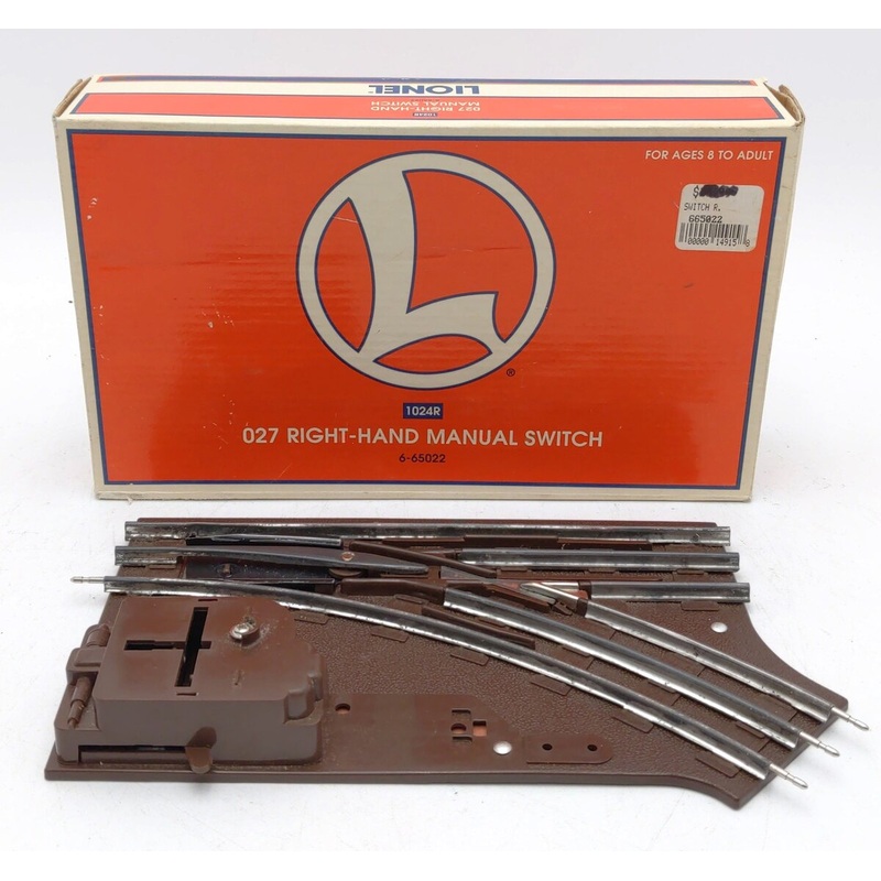 Lionel 6-65022 O 27 Right Hand Manual Switch Turnout EX/Box