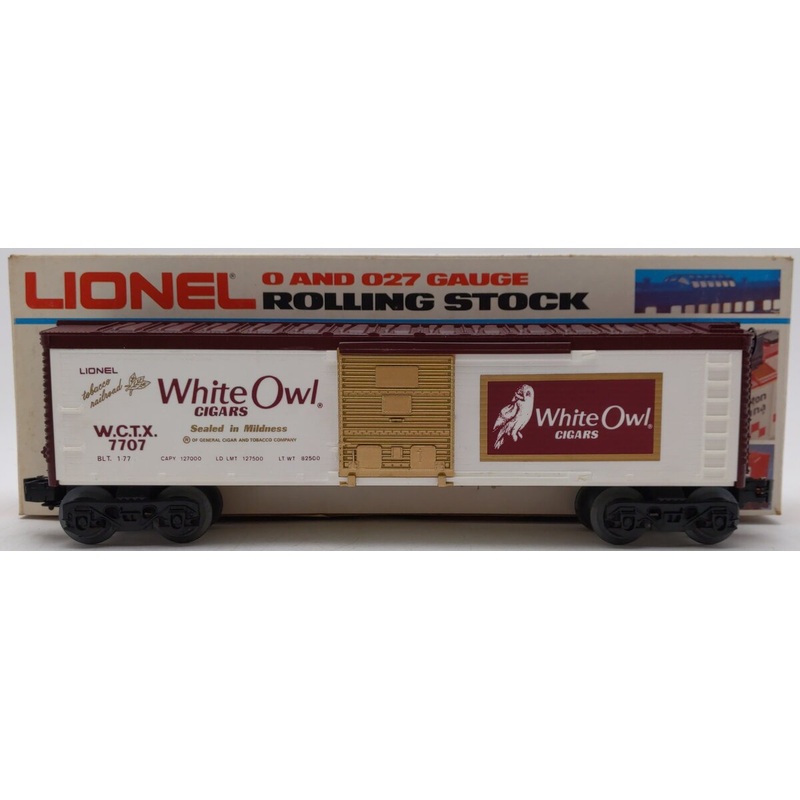 Lionel 6-7707 O Gauge White Owl Cigar Boxcar EX/Box