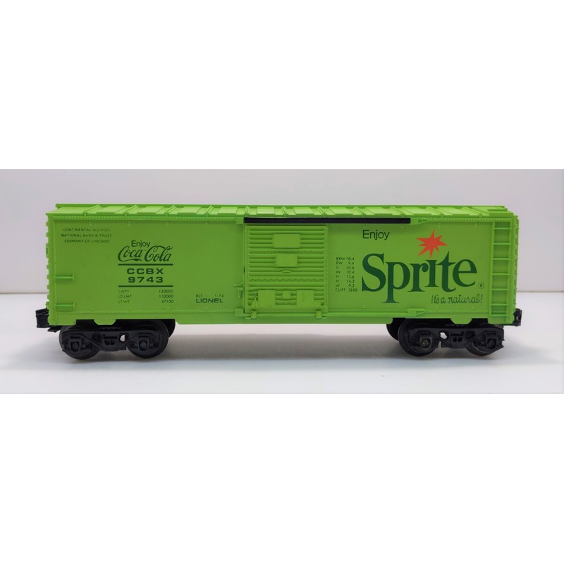 Lionel 6-9743 O Gauge Sprite Boxcar LN