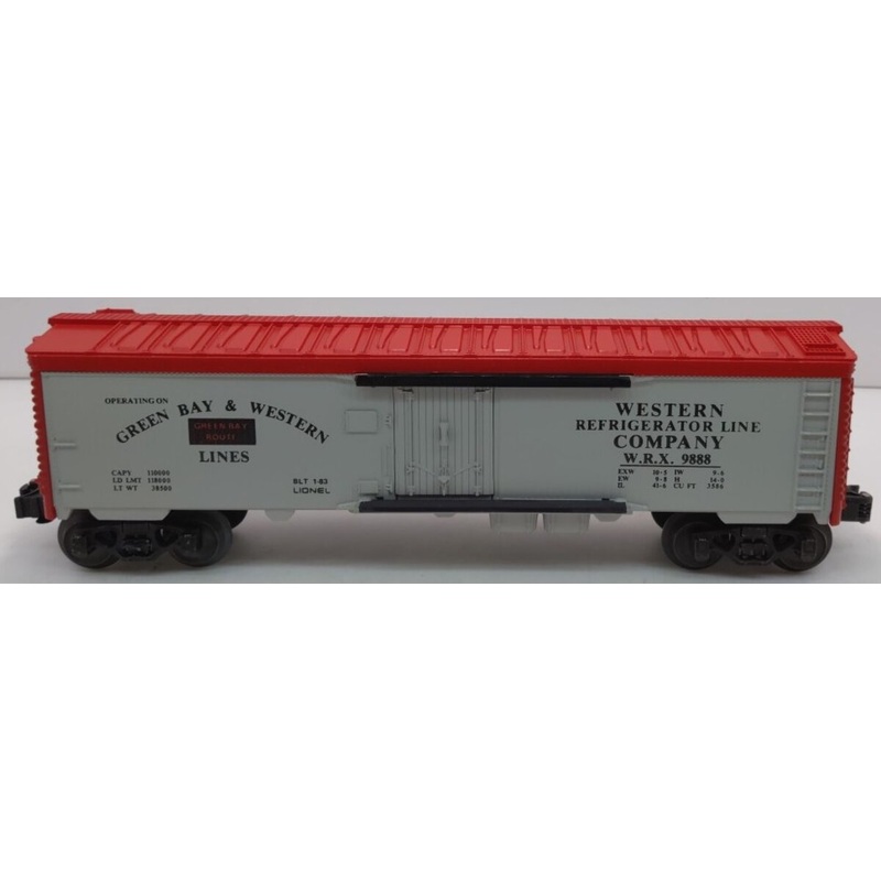 Lionel 6-9888 O Gauge Green Bay & Western Reefer Car LN