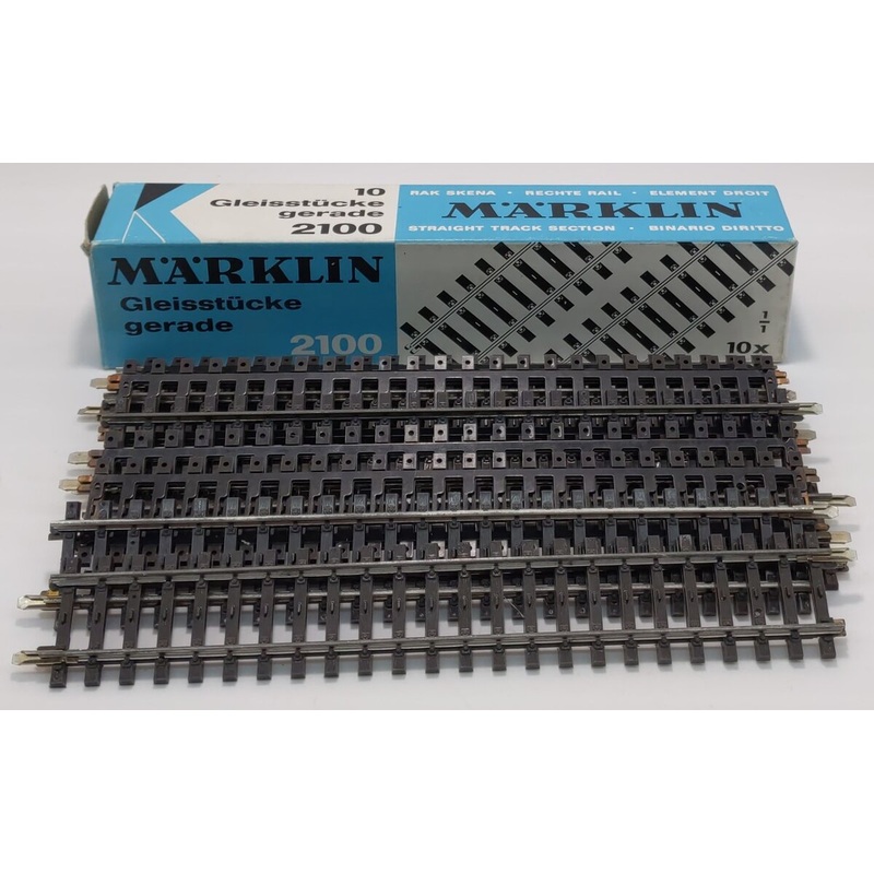 Marklin 2100 Straight Track (Box of 10) EX/Box