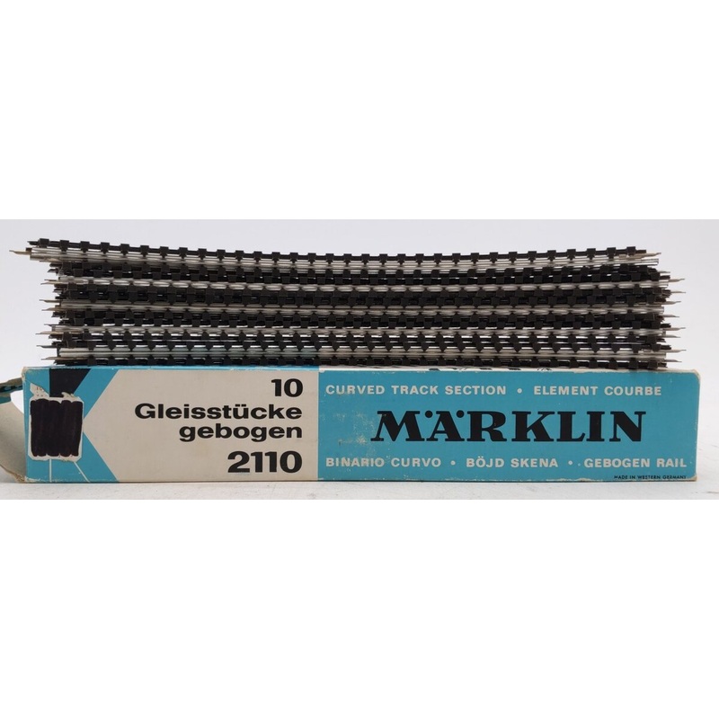 Marklin 2110 HO 295R K Curved Track Sections (Box Of 10) VG/Box