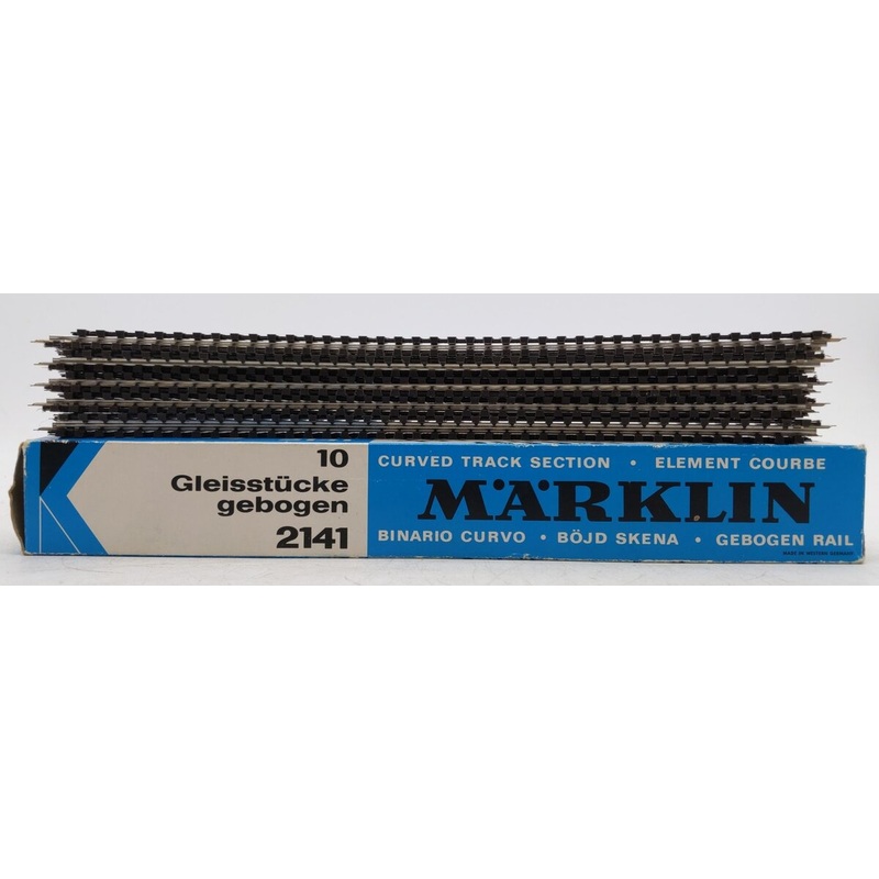Marklin 2141 HO K Curved Track Sections (Box of 10) VG/Box