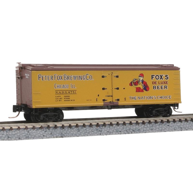 Micro-Trains 51800290 Z NADX Peter Fox Brewing Co. 40′ Wood Reefer #4751 LN/Box