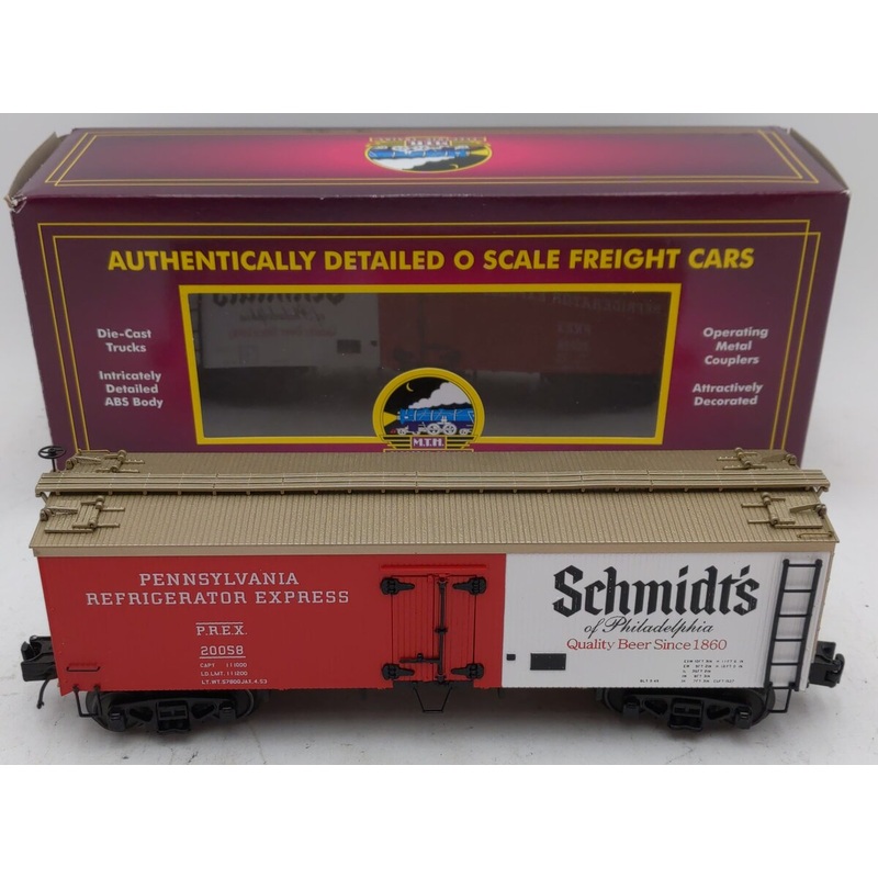 MTH 20-94487 O Schmidt’s Of Philadelphia Premier 36′ Woodside Reefer #20058 LN/Box