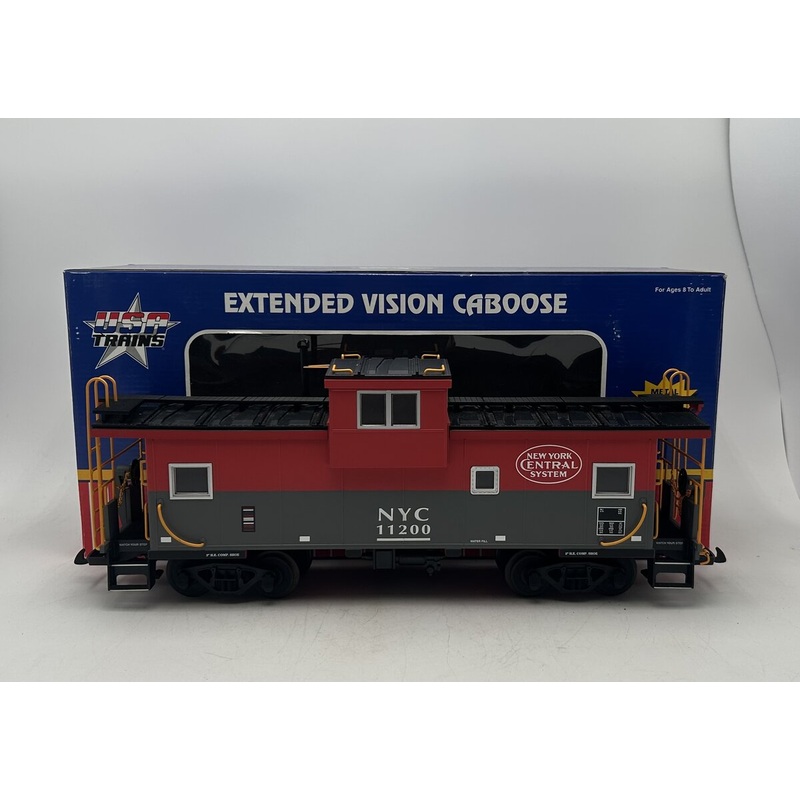 USA Trains R12108 G New York Central Extended Vision Caboose – Metal Wheels EX/Box