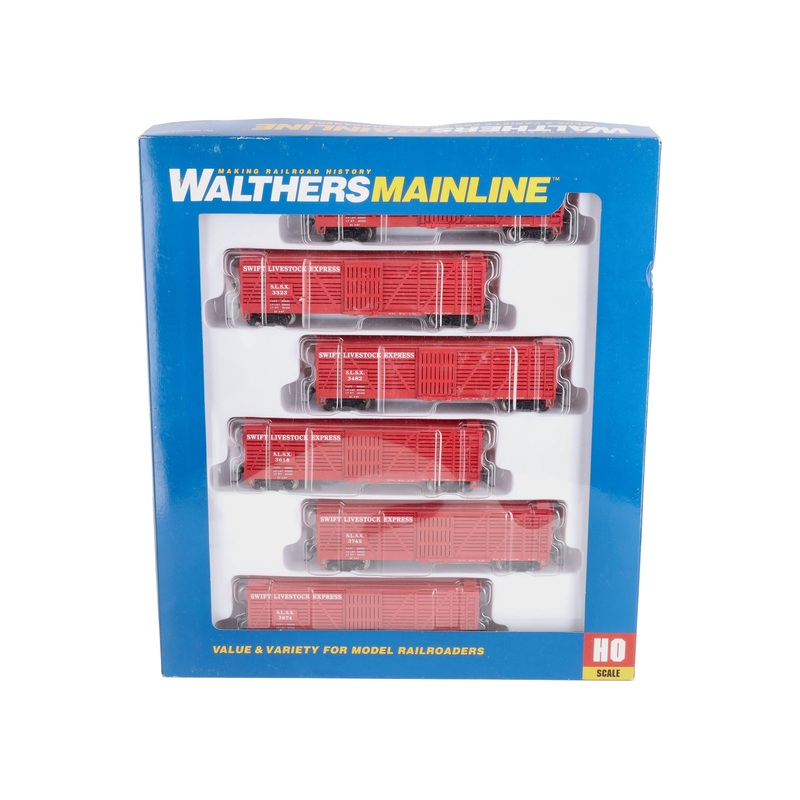 Walthers 910-54503 HO Swift Livestock Express 40′ Stock Car 6-Pack LN/Box