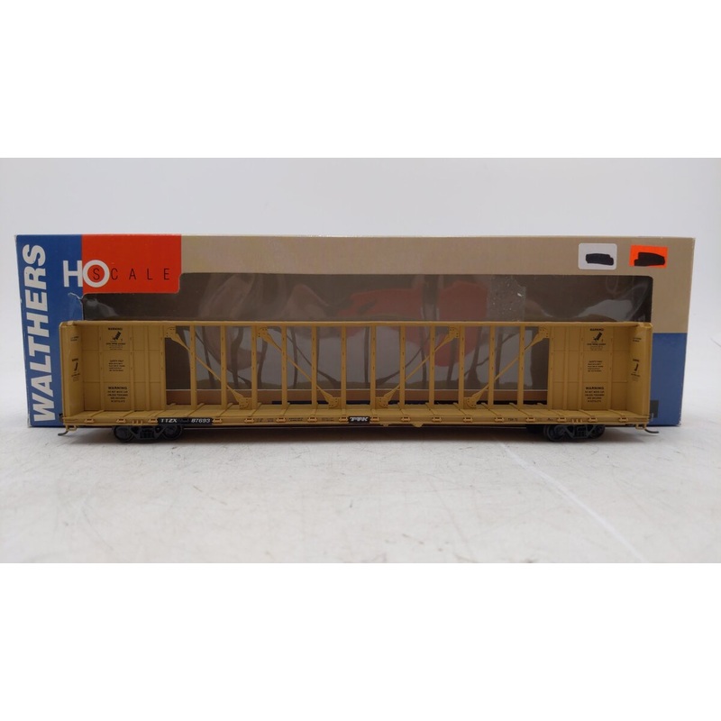 Walthers 932-4103 HO Scale TTX-Standard 72′ Center Beam Single Flatcar EX/Box