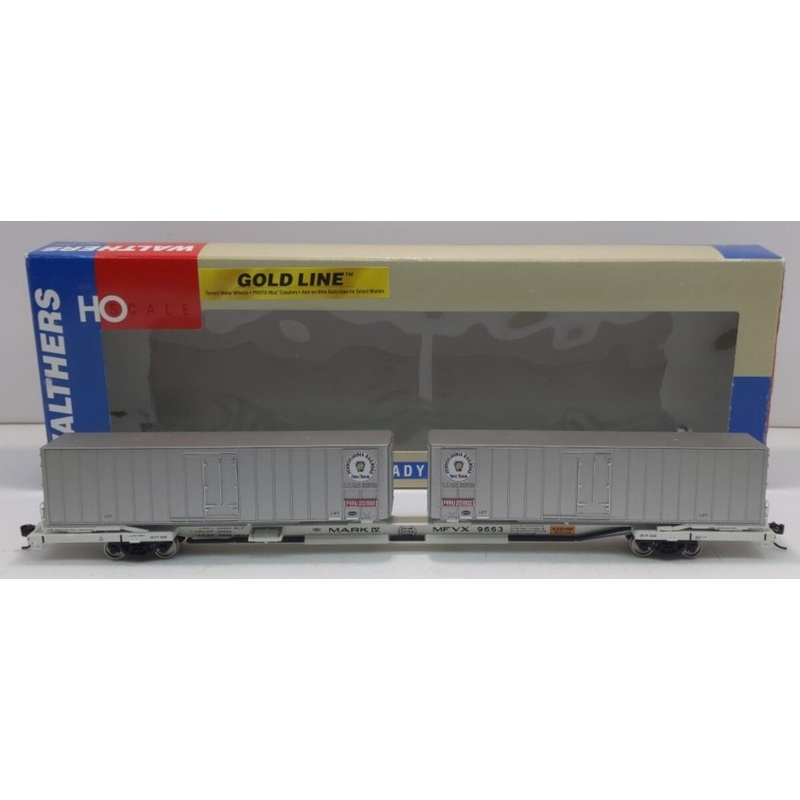 Walthers 932-41060 HO PRR/MDT Flexi-Van Mark IV Flat Car w/Trailer #9663 NIB