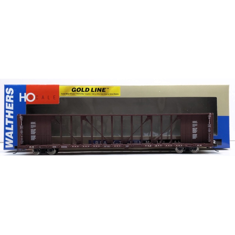 Walthers 932-4136 HO Scale Soo Line 72′ Centerbeam Flat Car #600362 EX/Box