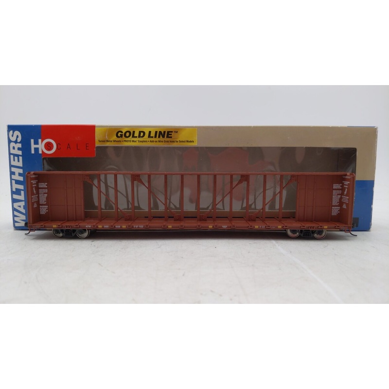 Walthers 932-41463 HO Atlantic & Western 72′ Centerbeam Flatcar #300448 EX/Box