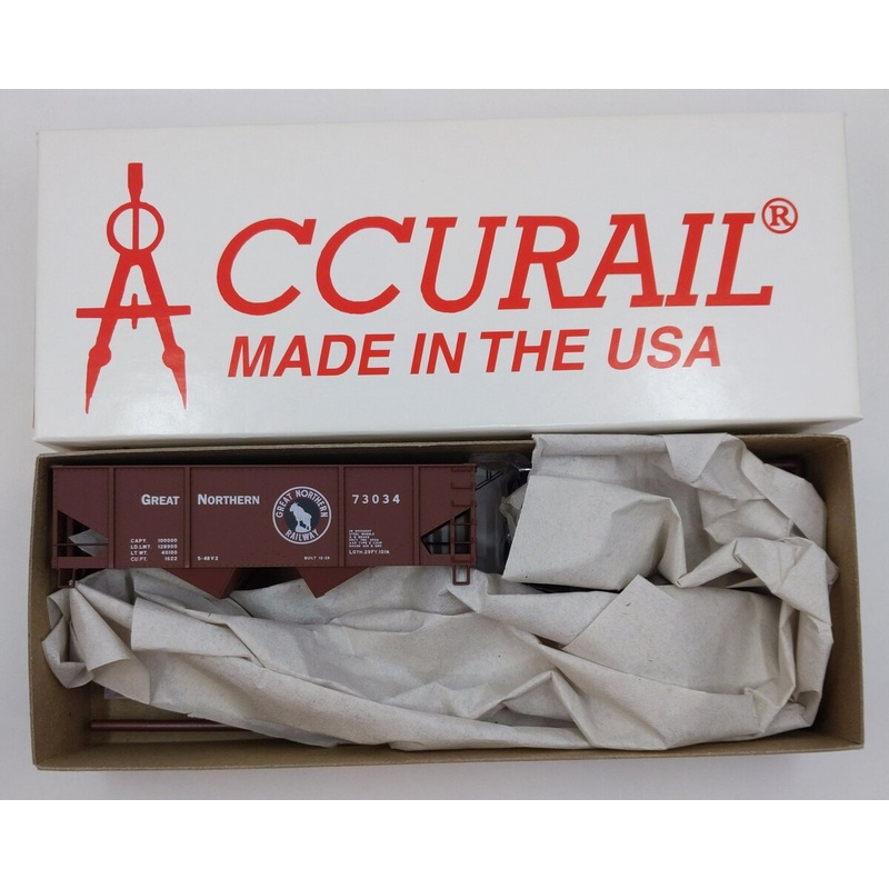 Accurail 2351.1 HO Great Northern Min Red Canton Twin Hopper Kit #73034