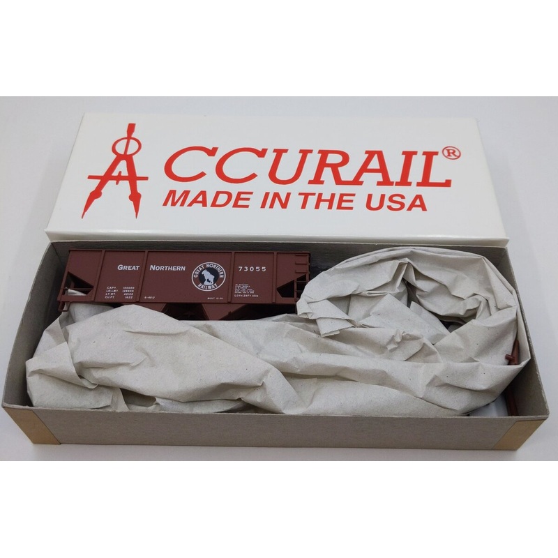 Accurail 2351.1 HO Great Northern Min Red Canton Twin Hopper Kit #73055