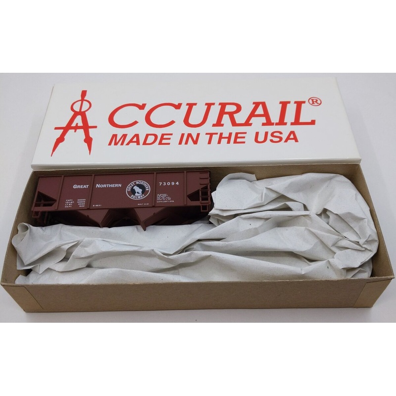 Accurail 2351.1 HO Great Northern Min Red Canton Twin Hopper Kit #73094