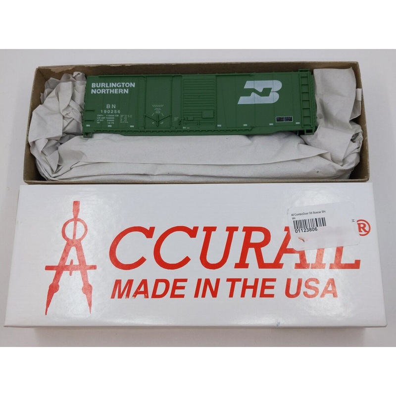 Accurail 3806 HO 40’ComboDoor Stl Box BN Kit #190256
