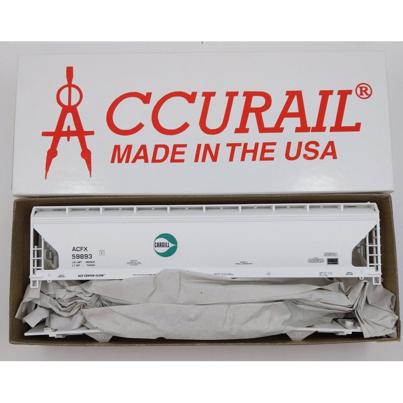 Accurail 8001 HO Cargill ACF 3- Bay Center-Flow Tankcar Kit #59893