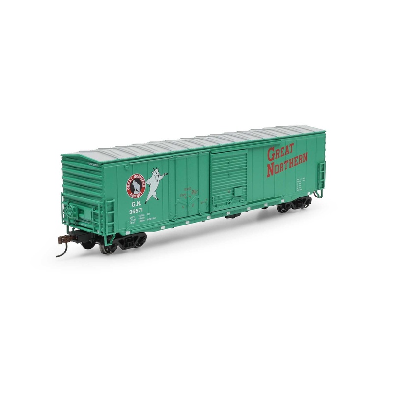 Athearn ATH-1341 HO Great Northern 50′ ACF Combo Door Boxcar #36571