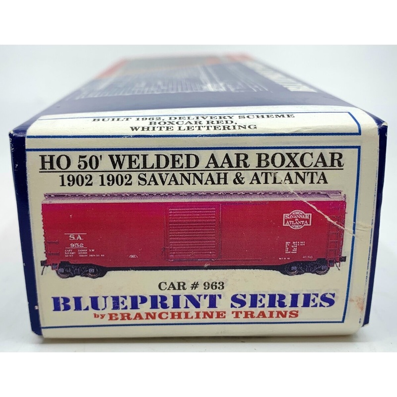 Branchline Trains 1902 HO Savannah & Atlanta 50′ Welded AAR Boxcar #963 Kit