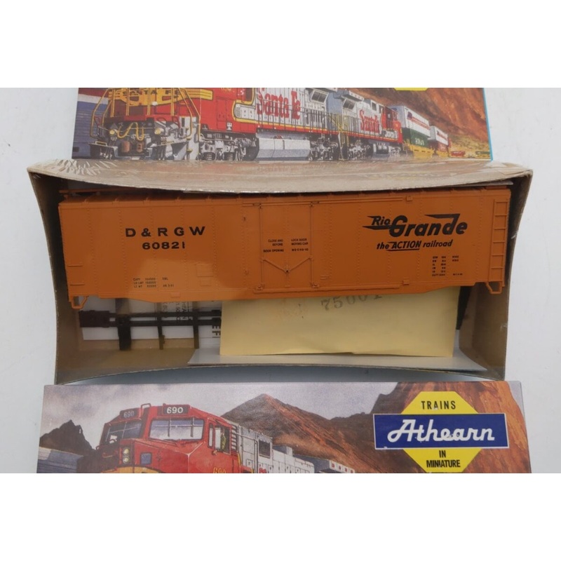 Athearn 439-2 HO Bev-Bel D&RGW Rio Grande 50′ Plug Door Box Car # 60821 Kit