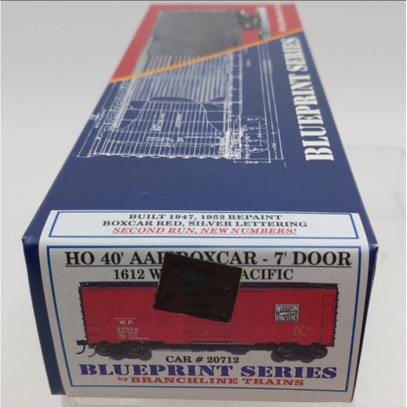 Branchline Trains 1612 HO Western Pacific 40′ AAR Boxcar 7′ Door # 207112 Kit