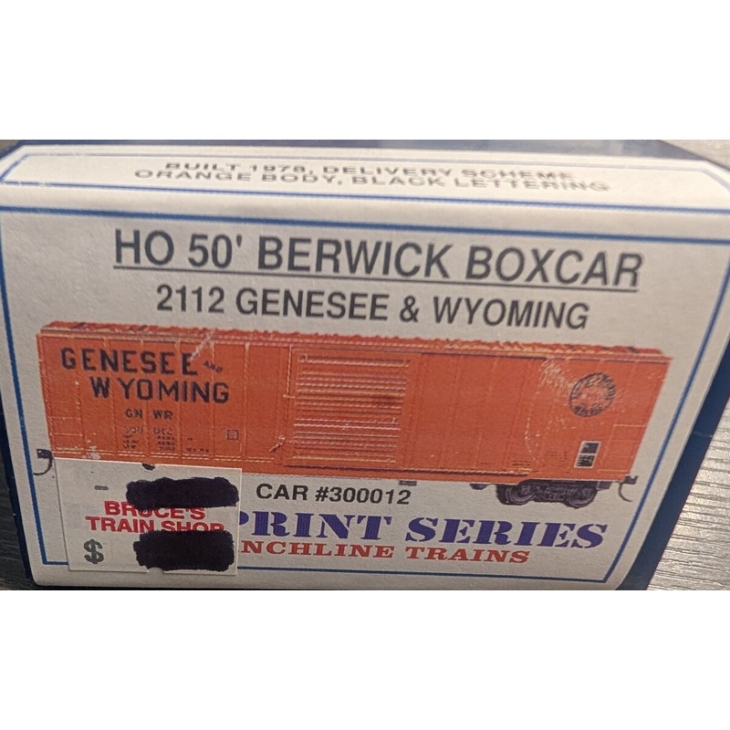 Branchline Trains 2112 HO Genesee & Wyoming 50′ Berwick Boxcar #300012 Kit