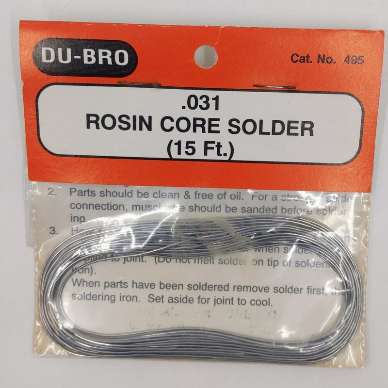 Dubro 495 0.31 Rosin Core Solder wire 15 ft.