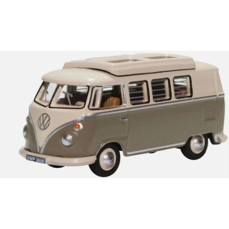 Oxford Diecast 76VWS006 VW T1 1:76 Scale Grey Pearl White VW T1 Camper