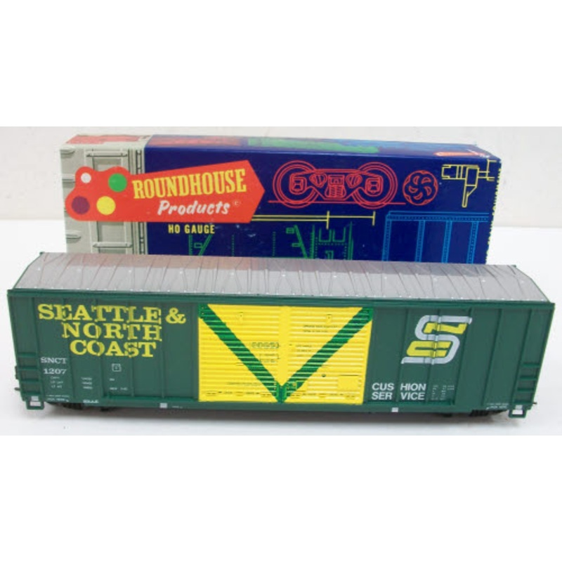 Roundhouse 1987 HO Seattle & North Coast 50′ Double Door Boxcar # 1207 Kit
