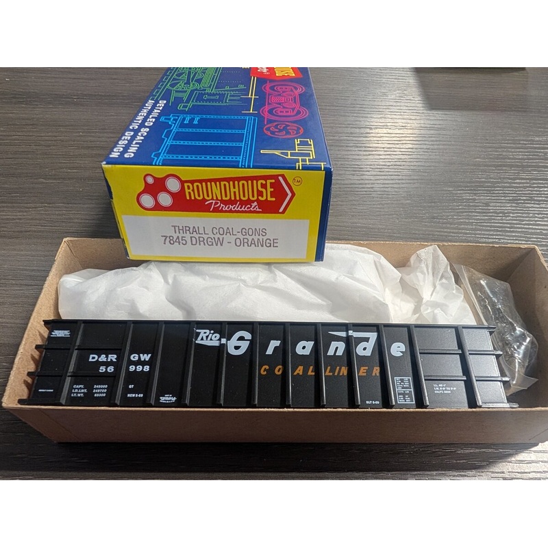 Roundhouse 7845 HO D&RGW Thrall Coal Gondola #56998 Kit