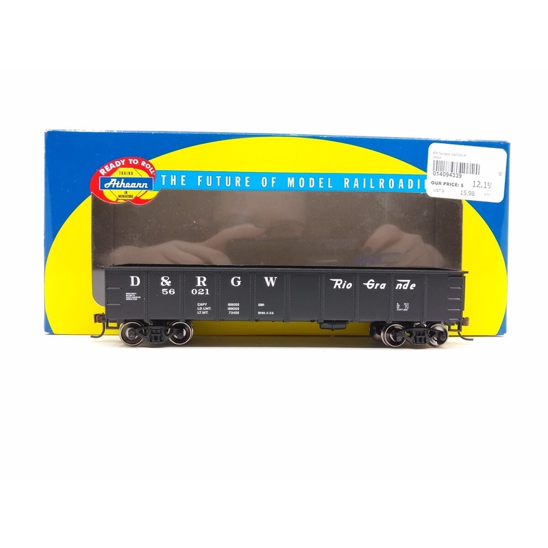 Athearn 94339 HO Scale D&RGW 40′ Gondola #56021 LN/Box