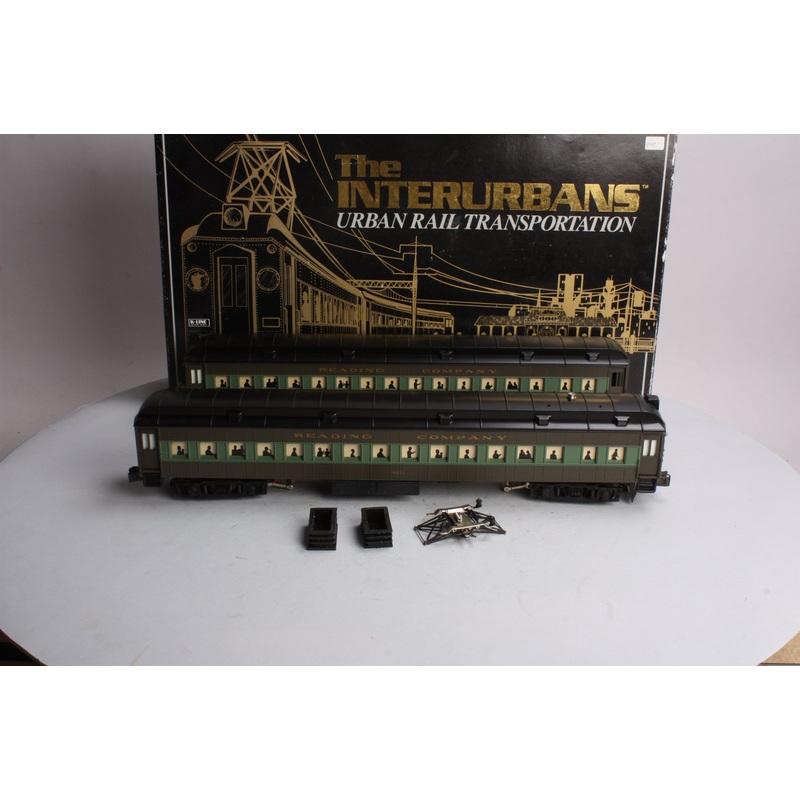 K-Line K2703 O Reading 18 Heavyweight Interurban Cars (Set of 2) – 3 Rail VG/Box