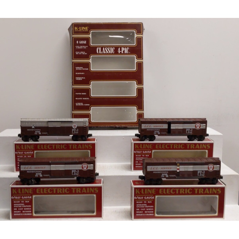 K-Line K6434A PRR Classic Boxcars (Pack of 4) EX/Box