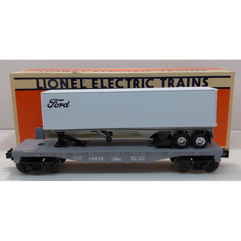 Lionel 6-16916 O Gauge Ford Flatcar with Trailer LN/Box