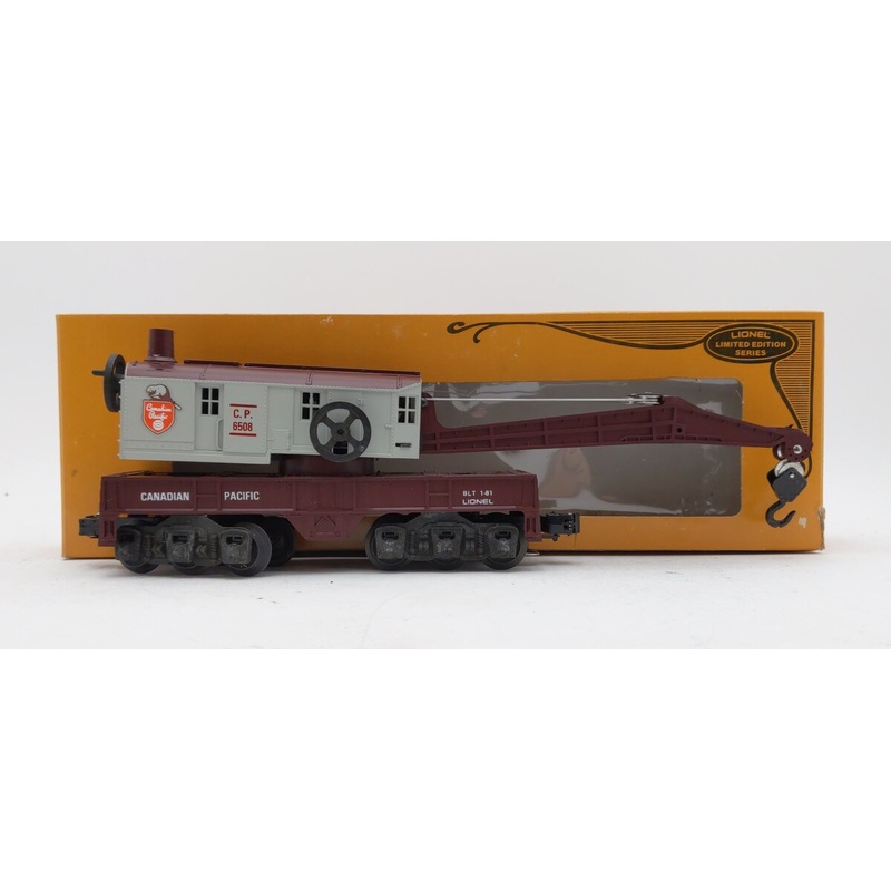 Lionel 6-6508 O Gauge Canadian Pacific 12-Wheel Crane Car VG/Box
