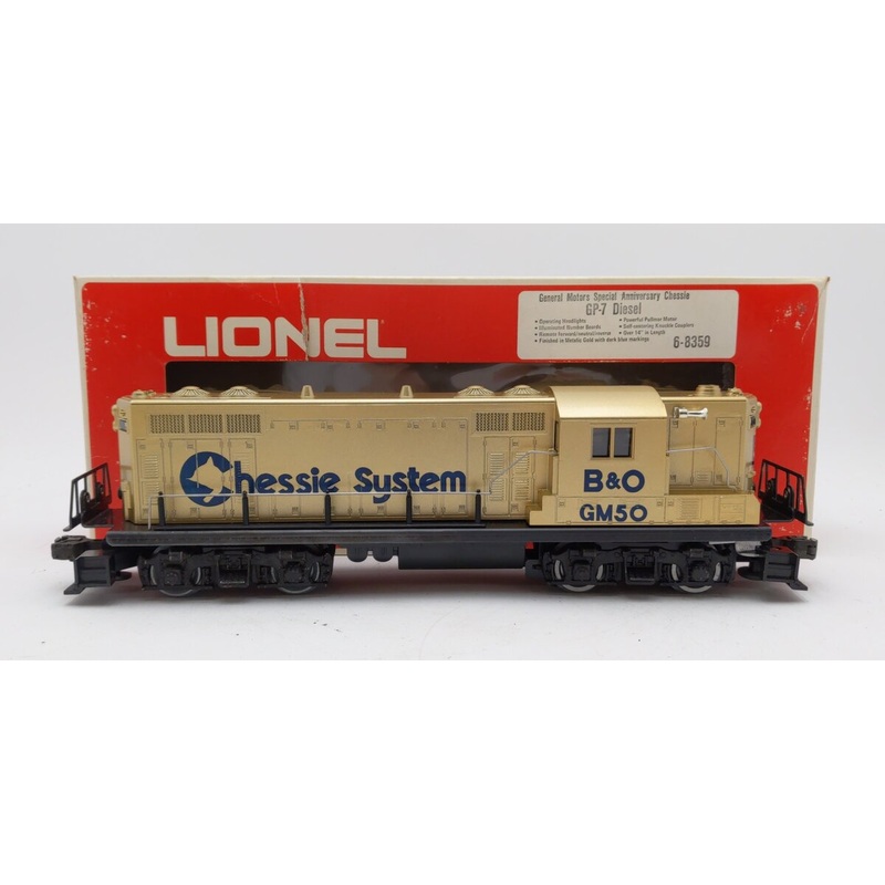 Lionel 6-8359 O Gauge Chessie System GM Gold GP7 Diesel Engine VG/Box