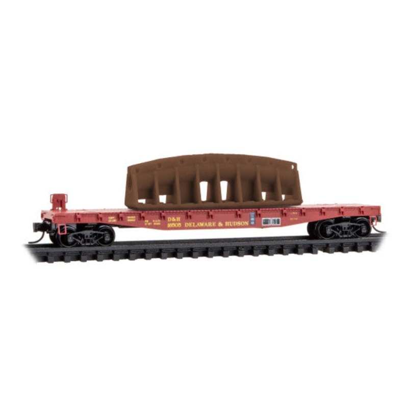 Micro-Trains 04500211 N D&H 50′ Fishbelly-Side Flatcar w/Jet Tank Load #16505