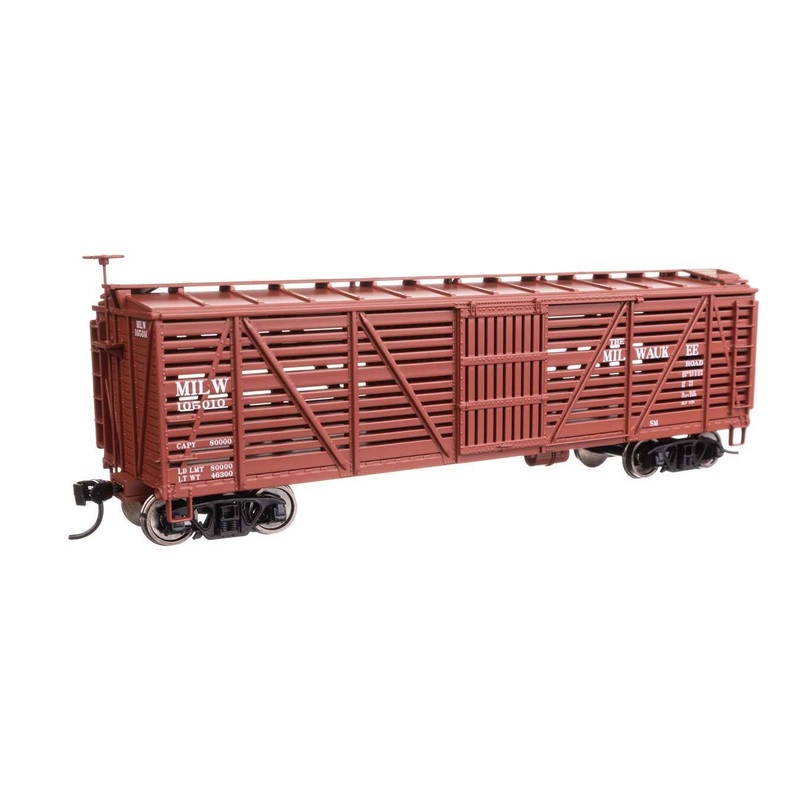 Walthers 910-41459 HO Milwaukee Road 40′ Wood Stock Car Ready to Run #105010