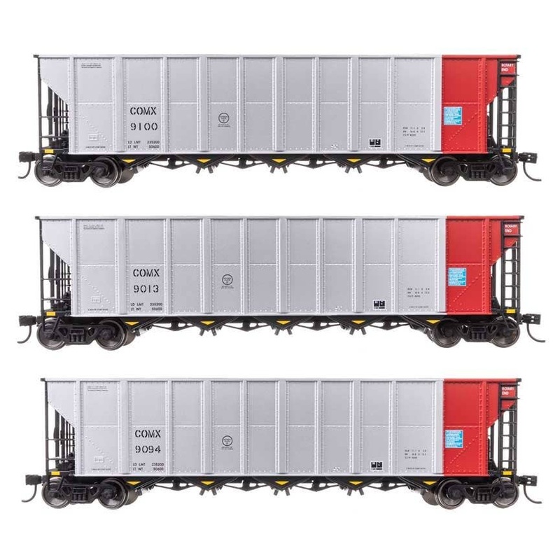 Walthers 910-56873 HO COMX 50′ RD-4 Hopper RTR #9013, #9094, #9100 (Set of 3)
