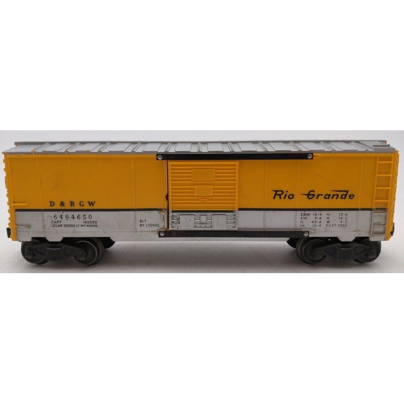 Lionel 6464-650 Vintage O Denver and Rio Grande Boxcar- Type IV VG