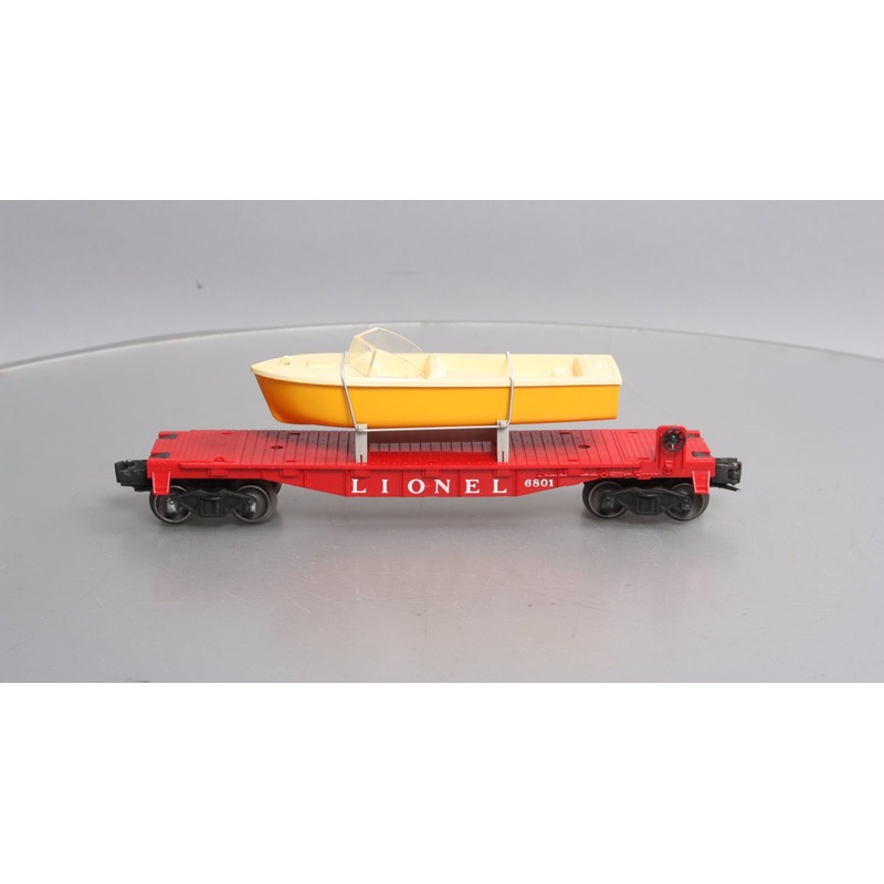 Lionel 6801 Flat Car With 6801-60 Boat Load EX