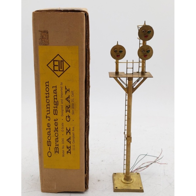 Max Gray 1041 O Scale BRASS Junction Bracket Type Signal Mast VG/Box