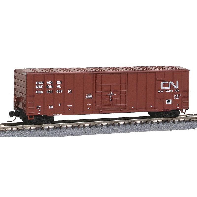 Micro-Trains 51100201 Z Canadian National 50′ Rib-Side Plug-Door Boxcar #404567 LN/Box