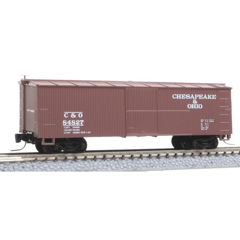 Micro-Trains 51500180 Z C&O 40′ Double Sheathed Wood Single Door Box Car #84827 LN/Box