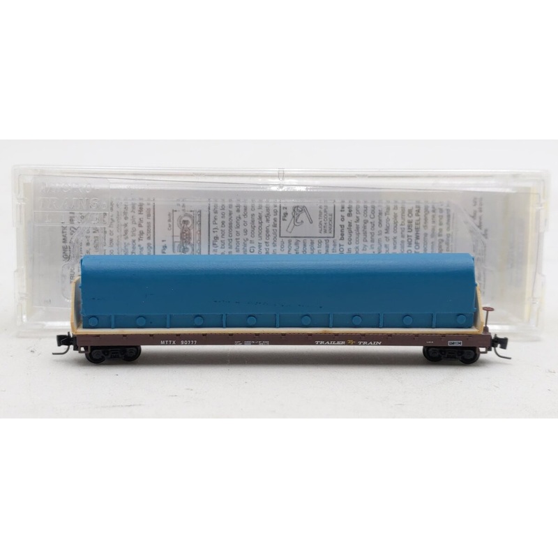 Micro-Trains 52400052 Z Scale Trailer Train 60′ Flat Car w/ Load EX/Box
