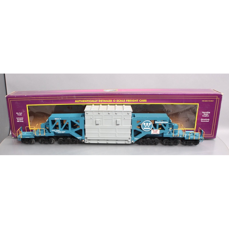 MTH 20-98232 O Gauge Westinghouse Schnabel Flatcar #203 w/ Transformer NIB