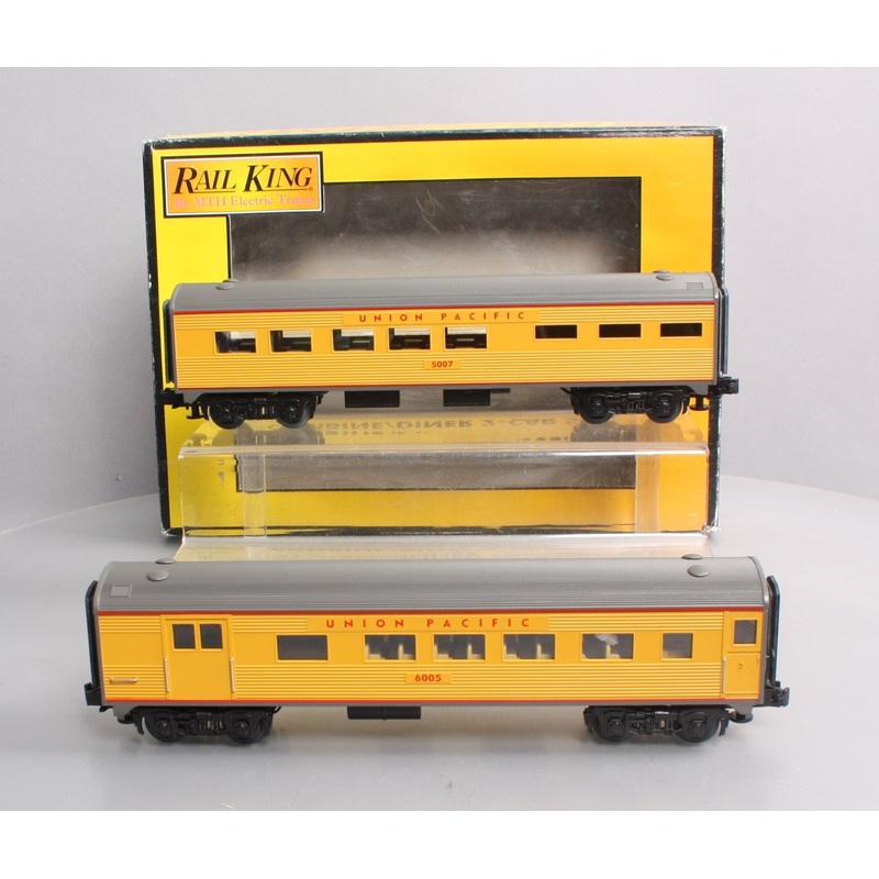 MTH 30-6034 O Union Pacific Streamlined Combination & Diner Car Set #6005/5007 LN/Box