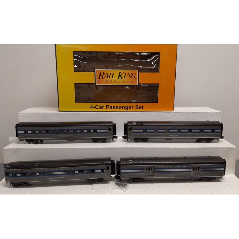 MTH 30-67755 O New York Central 60′ Streamline Passenger Car Set (Set of 4) LN/Box