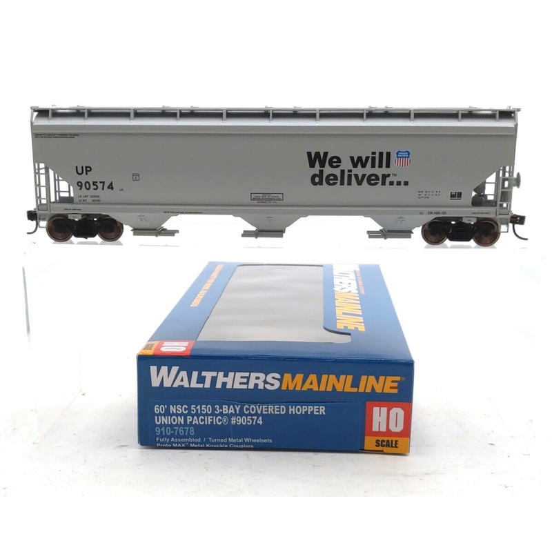 Walthers 910-7678 HO Union Pacific 60′ NSC 5150 3-Bay Covered Hopper #90574 NIB