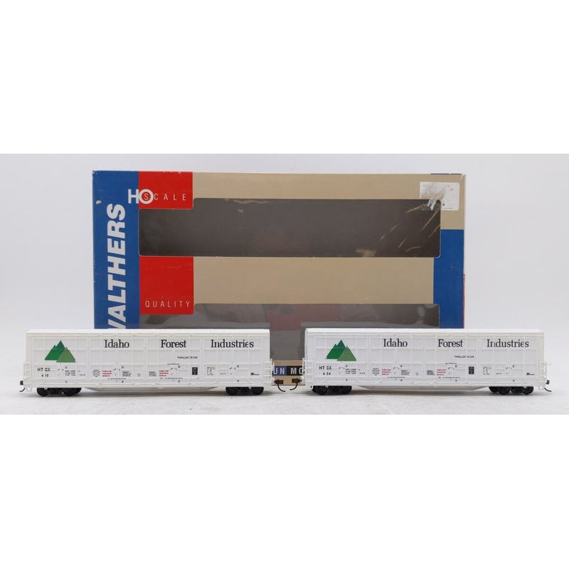 Walthers 932-27005 HO Idaho Forest Industries Thrall Door Boxcar (Set of 2) EX/Box